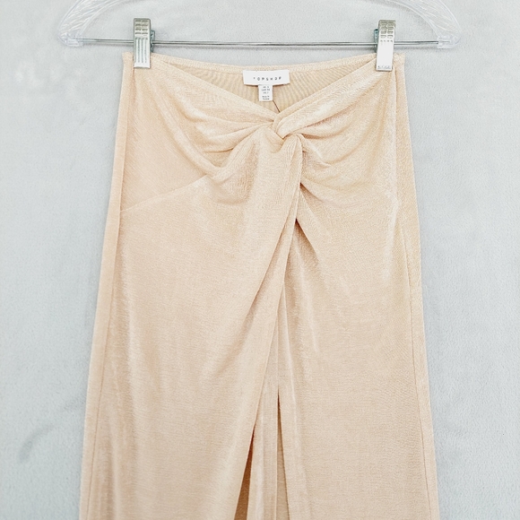 `New Topshop Slinky Twist Front In Stone Maxi Skirt P2731 - Picture 4 of 8
